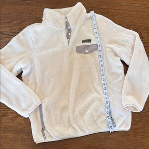 L.L. Bean Cream Fleece Pullover - Large